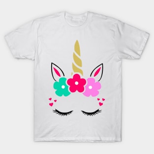 Cute Unicorn facemask T-Shirt